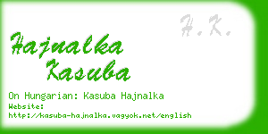 hajnalka kasuba business card